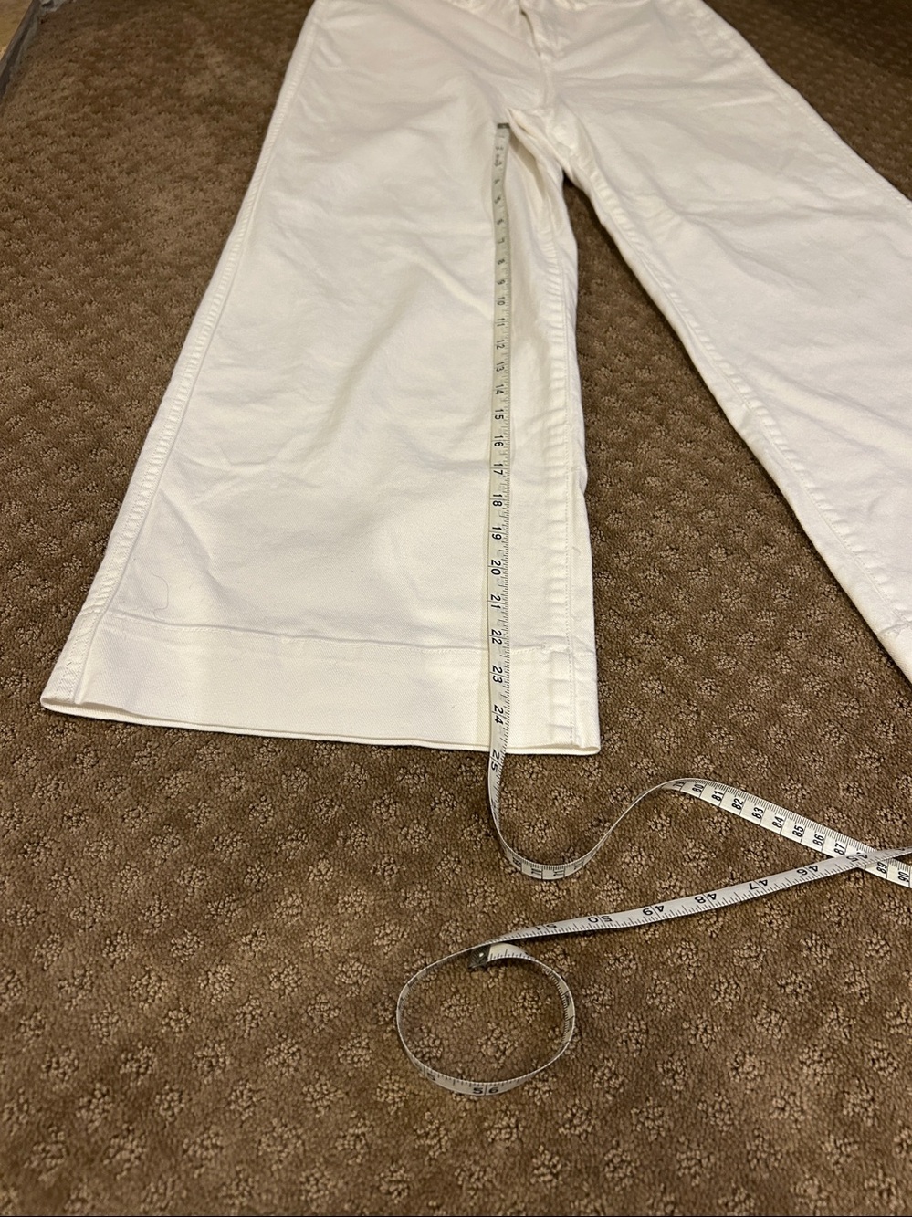 GAP Factory White High-Rise Wide-Leg Crop Jeans - Picture 8 of 13